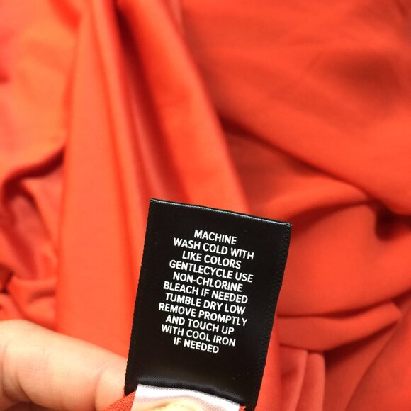 New! Torrid Maxi Tank Dress 4X Plus Orange Chiffon Embroidered Cross Back - Picture 7 of 15